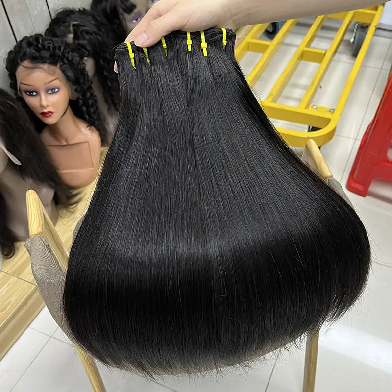 11A Raw Double Drawn Virgin Hair Weaving Straight
