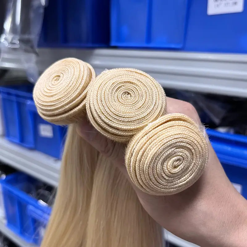 12A #613 Blonde Raw Hair Weaving Straight