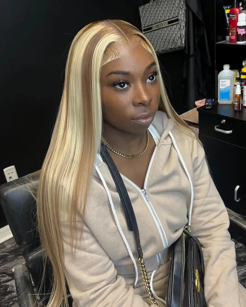 13x4 lace frontal wig # P30/613 wig 180% density