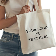 Custom Logo Cotton Canvas Tote Bags For Hair Extensions & Wigs