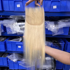 #613 Blonde Hair 6x6 HD/ Transparent Closure Straight