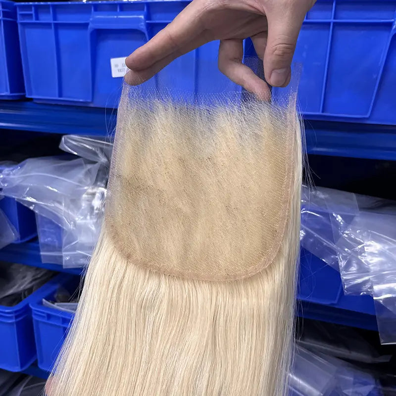 #613 Blonde Hair 6x6 HD/ Transparent Closure Straight