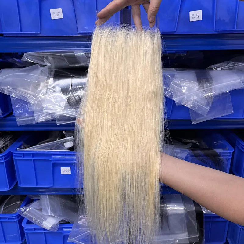 #613 Blonde Hair 6x6 HD/ Transparent Closure Straight