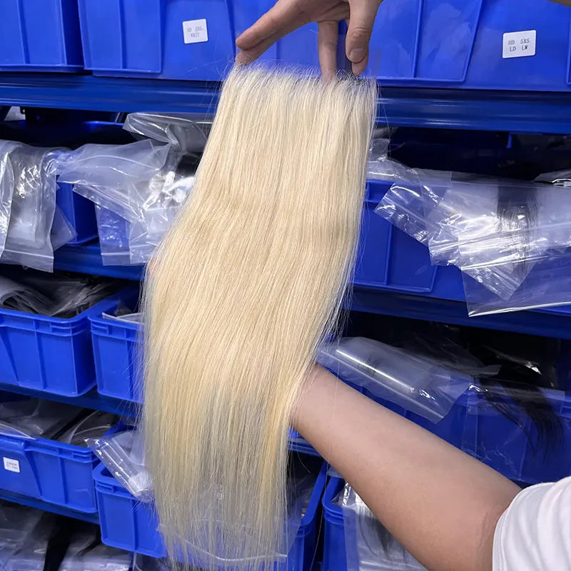 #613 Blonde Hair 6x6 HD/ Transparent Closure Straight