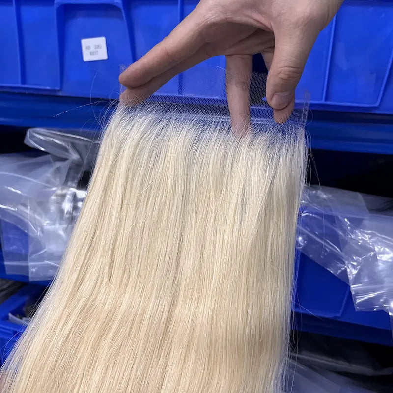 #613 Blonde Hair 6x6 HD/ Transparent Closure Straight