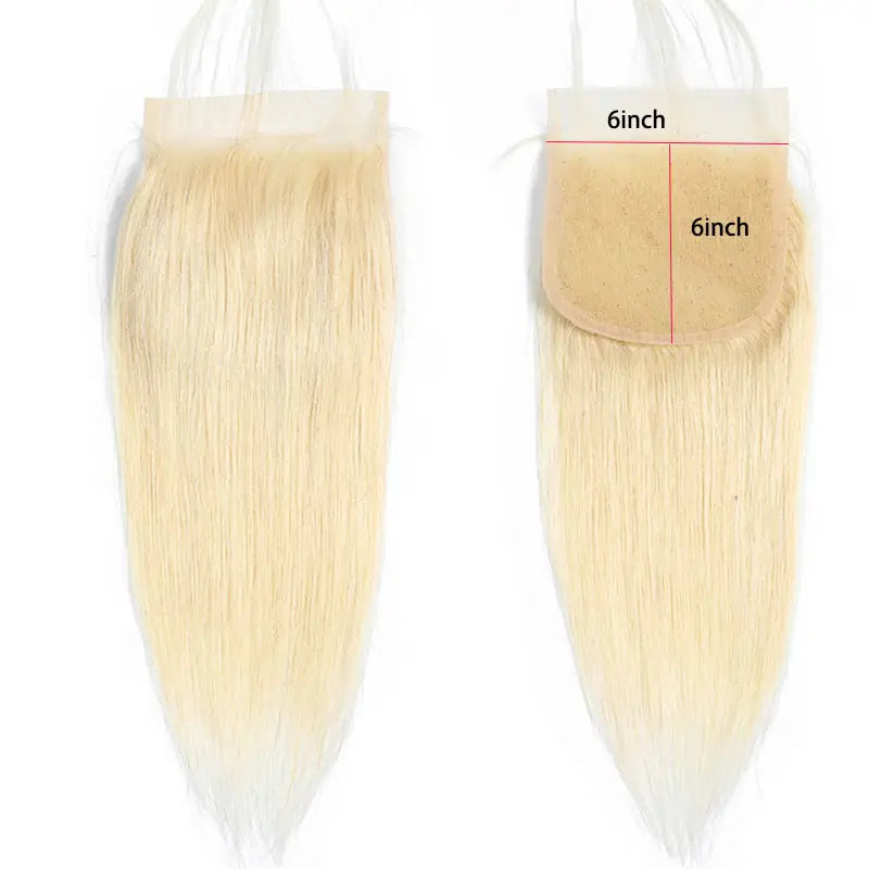 #613 Blonde Hair HD Lace Closure & Frontal Straight