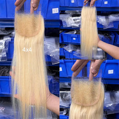 #613 Blonde Hair HD Lace Closure & Frontal Straight