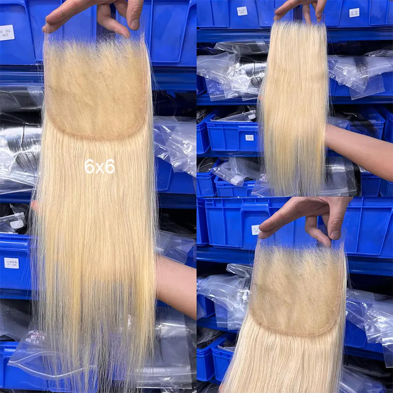 #613 Blonde Hair HD Lace Closure & Frontal Straight