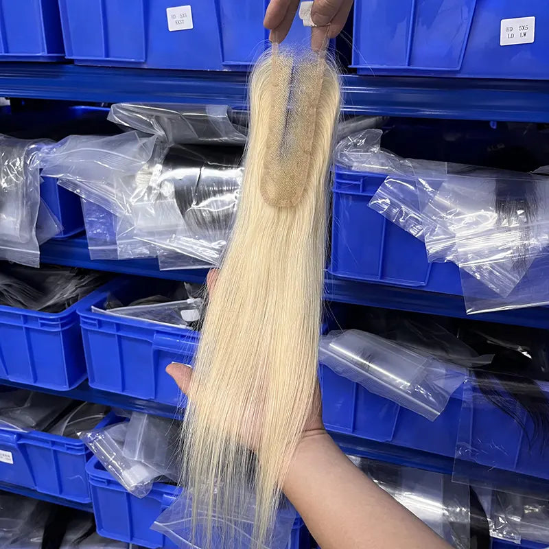 #613 Blonde Hair 2x6 HD/ Transparent Closure