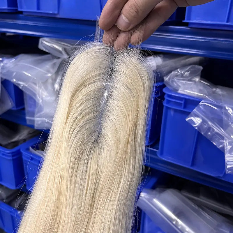 #613 Blonde Hair 2x6 HD/ Transparent Closure