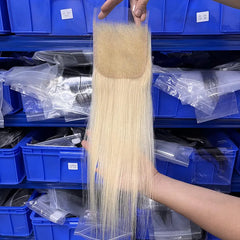 #613 Blonde Hair 5x5 HD/ Transparent Closure