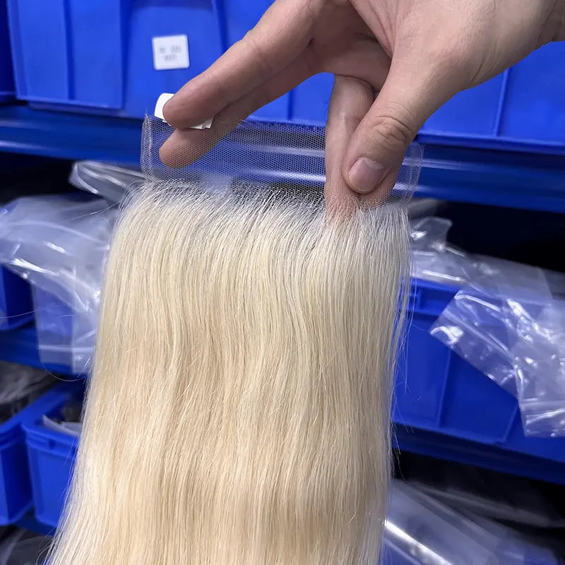 #613 Blonde Hair 5x5 HD/ Transparent Closure