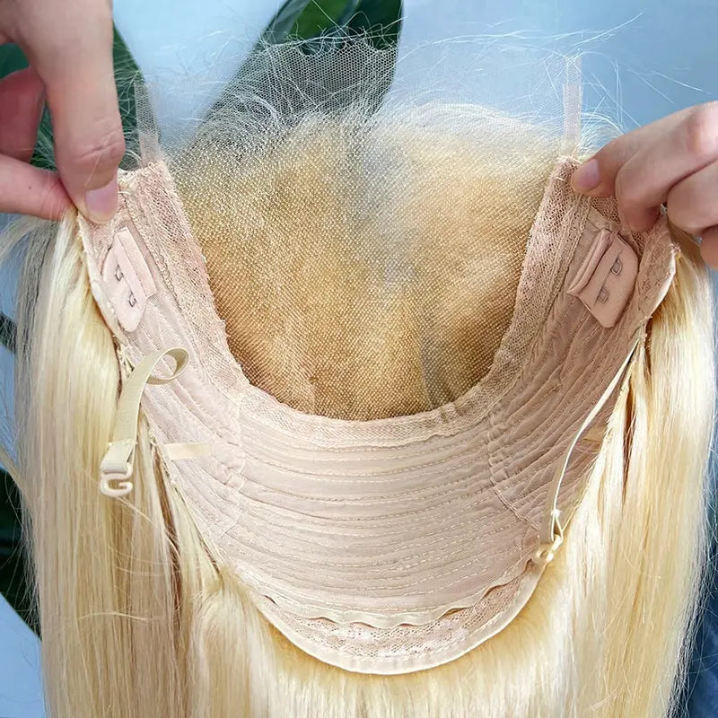 #613 Blonde Custom HD/Transparent Closure Raw Hair Wig Straight