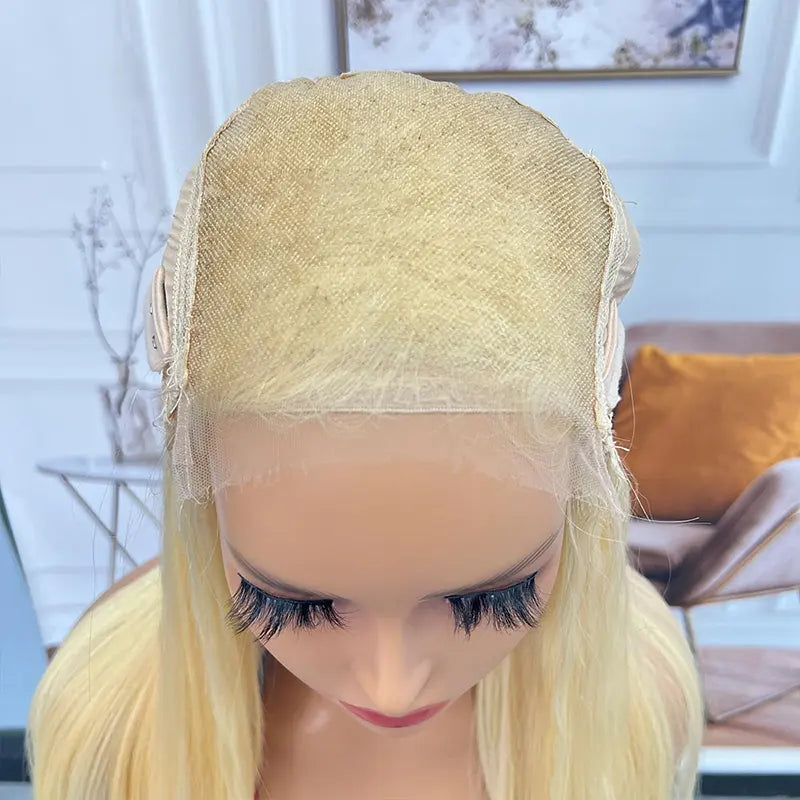 #613 Blonde Custom HD/Transparent Closure Raw Hair Wig Straight