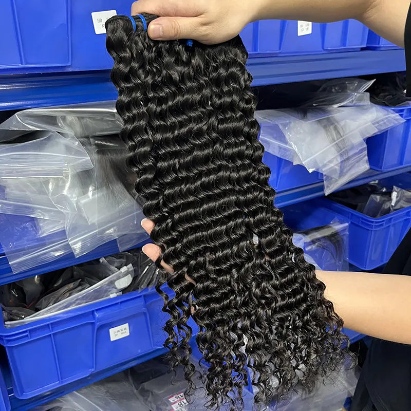 9A Raw Burmese Virgin Hair Weaving Deep Wave