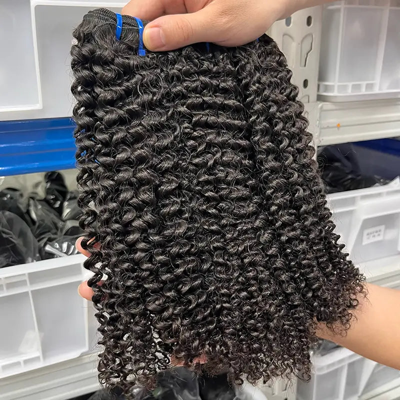 9A Raw Burmese Virgin Hair Weaving Kinky Curly