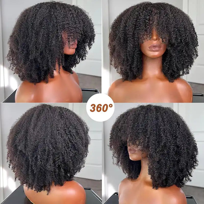 Curly Raw Hair Bang Wig