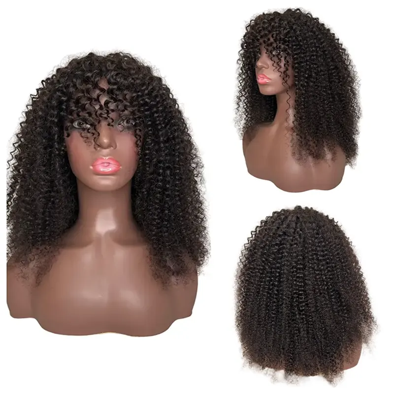 Curly Raw Hair Bang Wig