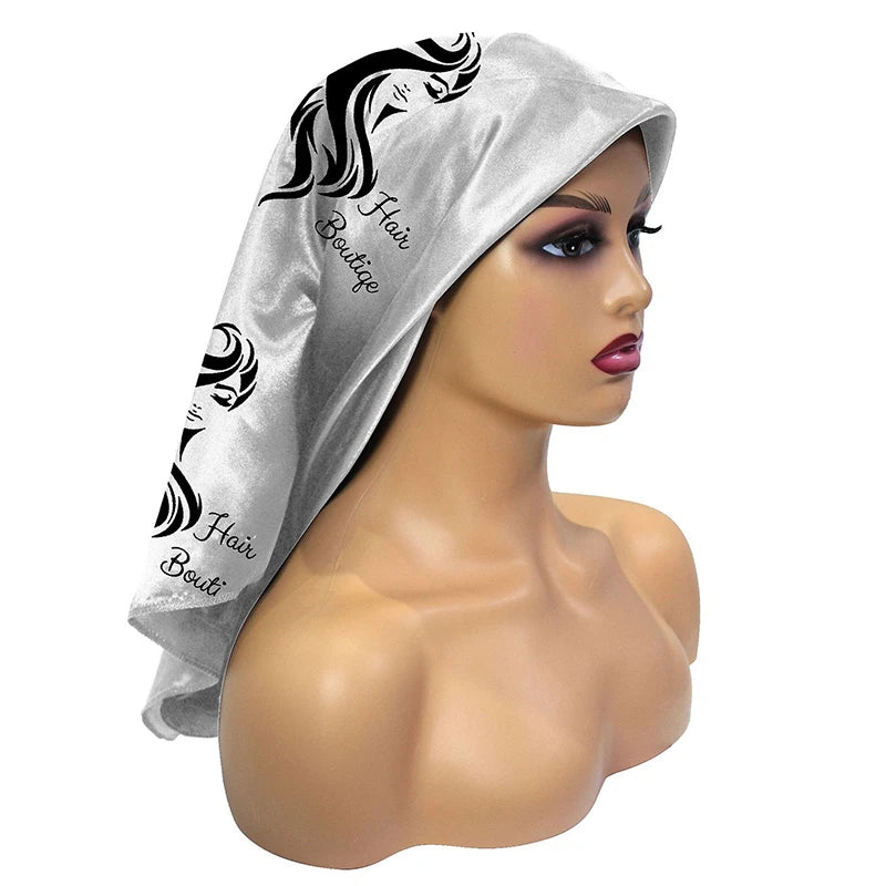 Custom Logo Hair Protection Satin Square Scarves for Black Women