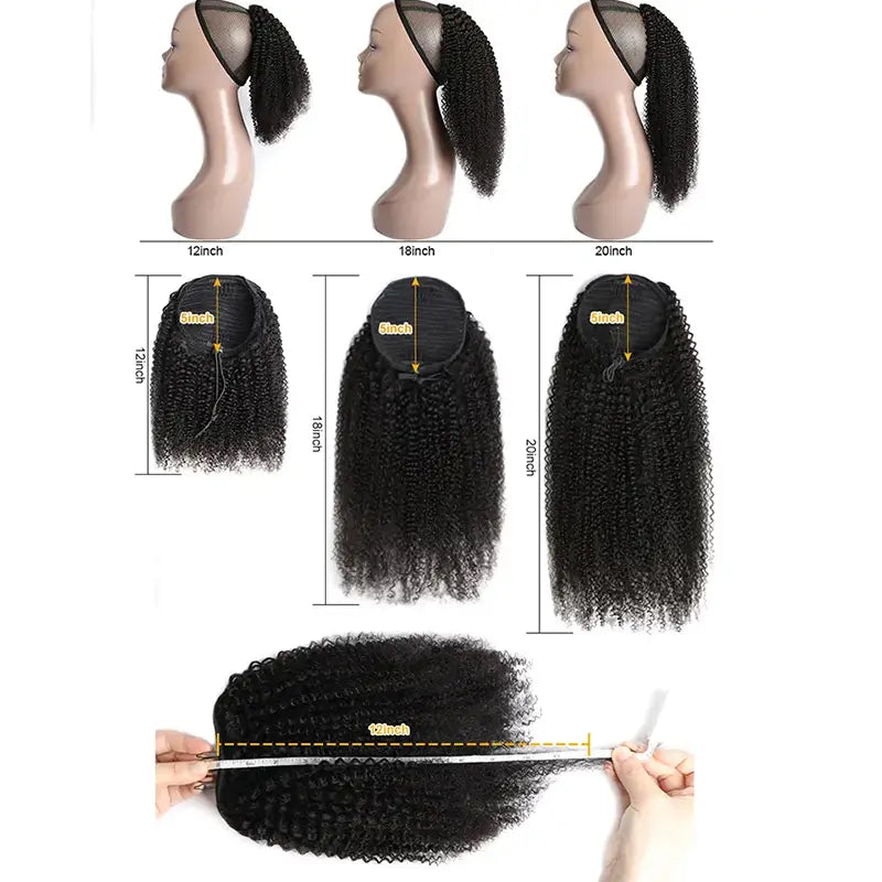 Drawstring Ponytail Virgin Human Hair Extensions