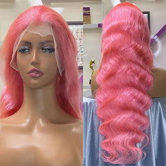 Pink 13x4 Frontal Lace Colored Wig