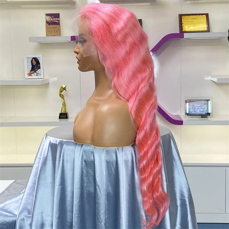 Pink 13x4 Frontal Lace Colored Wig