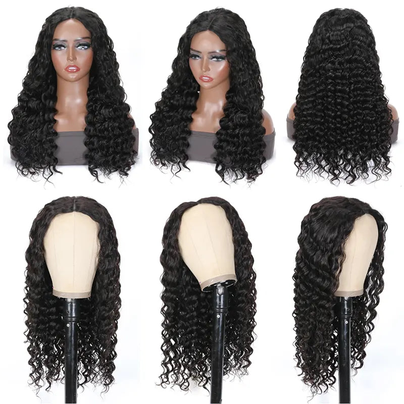 Straight Wavy Kinky & Curly V-Part Raw Hair Wig