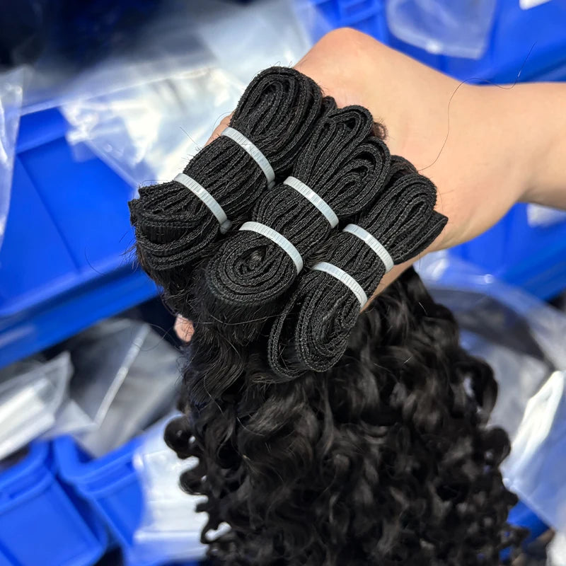 10A Raw Cambodian Virgin Hair Weaving Bohemian Spiral Curl