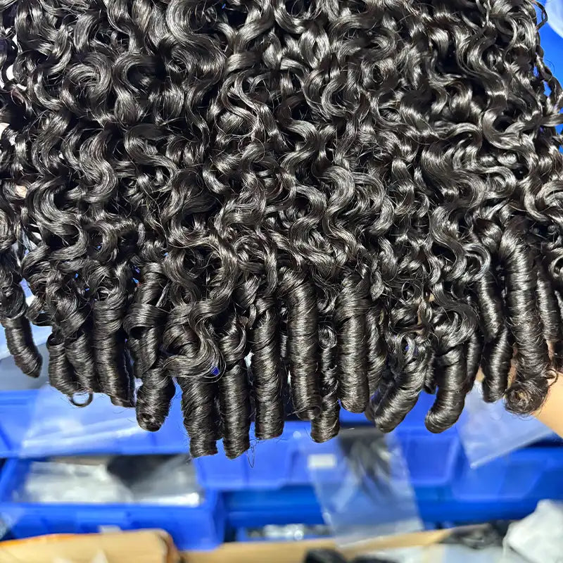 10A Raw Cambodian Virgin Hair Weaving Bohemian Spiral Curl